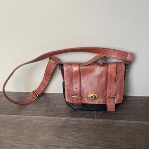 Fossil leather cross body bag